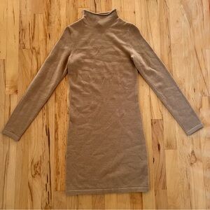 French Connection Tan Long Sleeve Dress